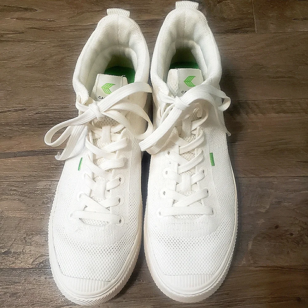 Cariuma Bamboo knit High top off white IBI High Vegan earth sneaker
